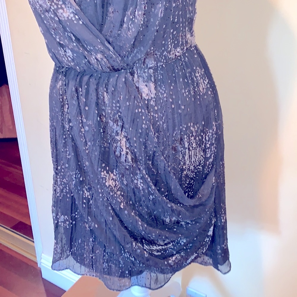 Bcbgeneration Grey Side Drape Strapless Cocktail … - image 3